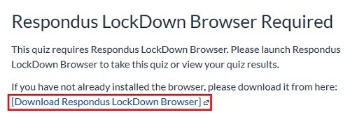 Download Respondus Lockdown Browser Mac